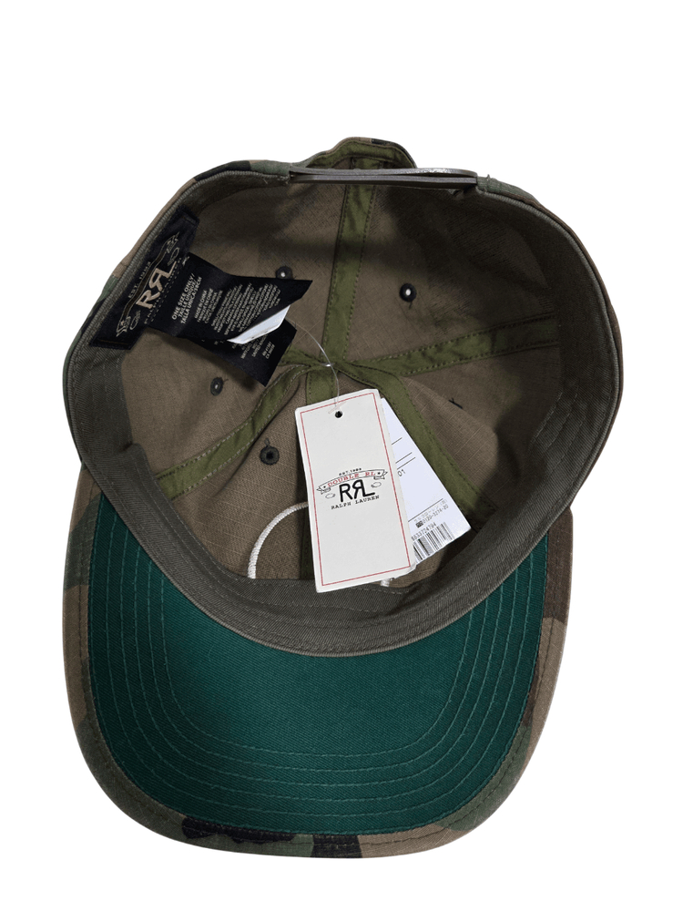 RRL 폴로 랄프로렌 윙드 로고 가먼트 다이드 볼캡 카모플라주--3