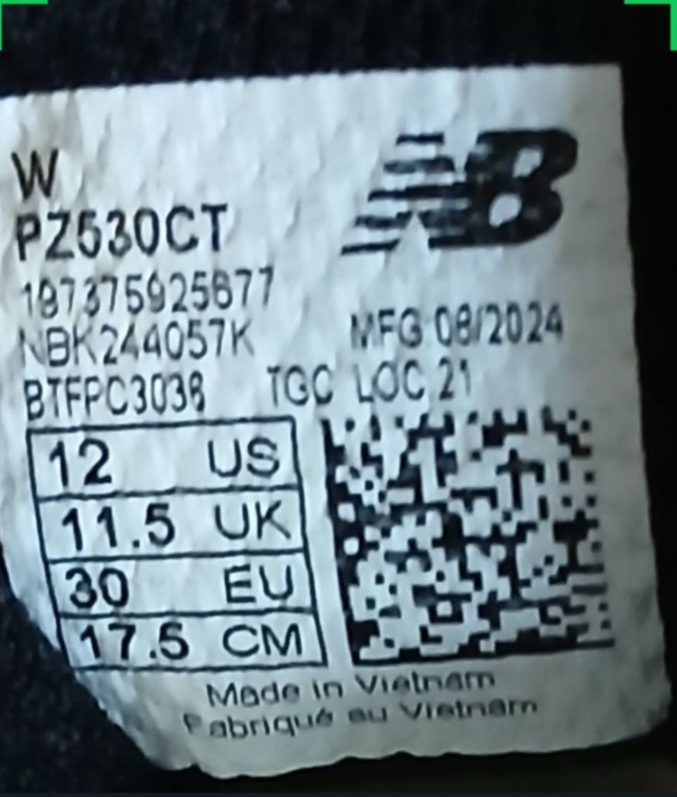 뉴발란스키즈 530 화이트175운동화24년8월--6