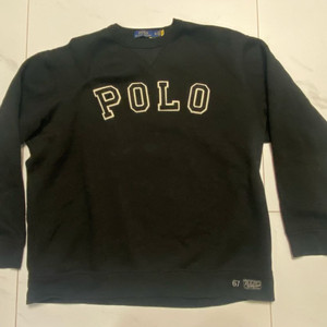 남성 폴로 기모 맨투맨 블랙 XL 사이즈 Polo Ralph Lauren 긴팔 셔츠