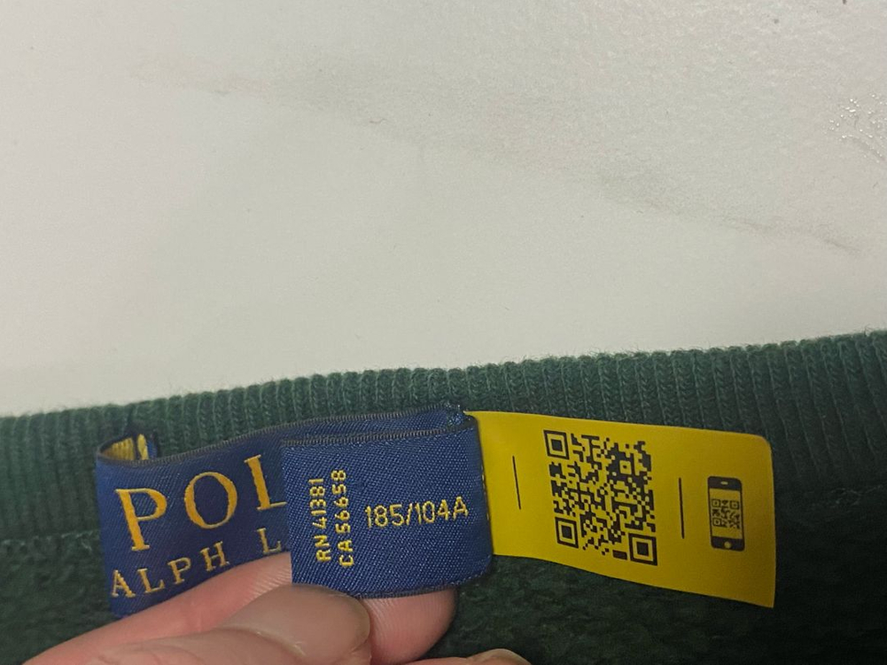 남성 폴로 기모 맨투맨 그린색 XL 사이즈 Polo Ralph Lauren 긴팔 셔츠--2