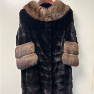 태림모피 블랙그라마 밍크 코트