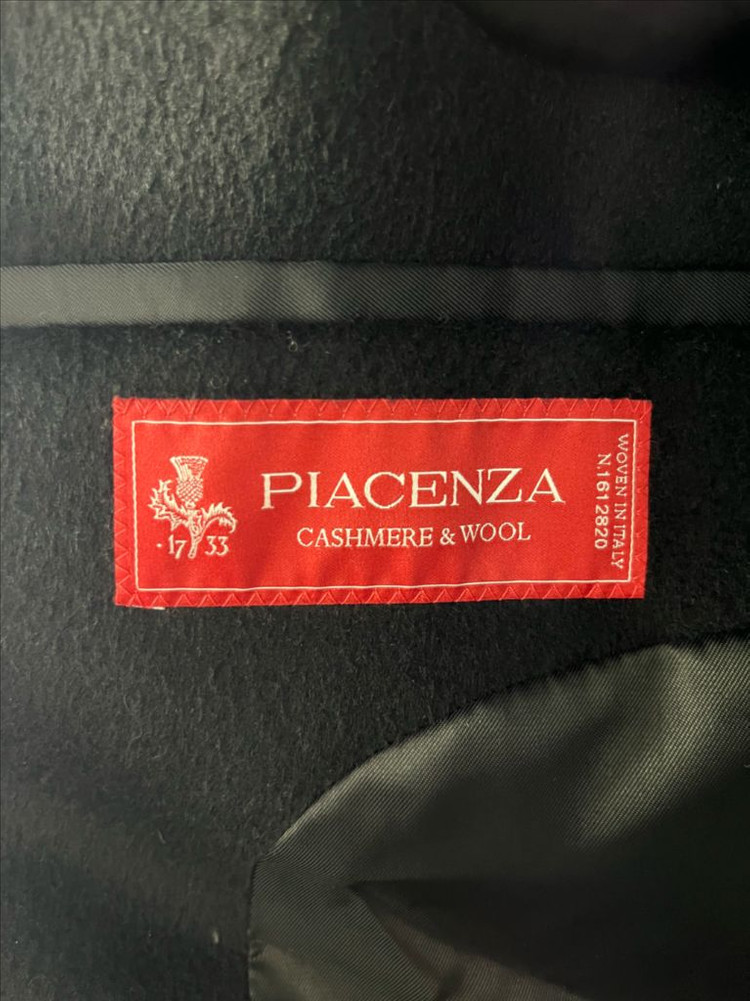 시스템옴므 피아첸자원단 블랙 캐시미어 더블 코트 95사이즈--5