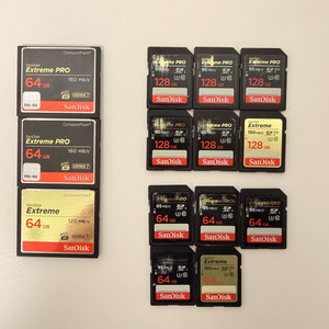 샌디스크 Sandisk SD 128GB, 64GB / CF 64GB