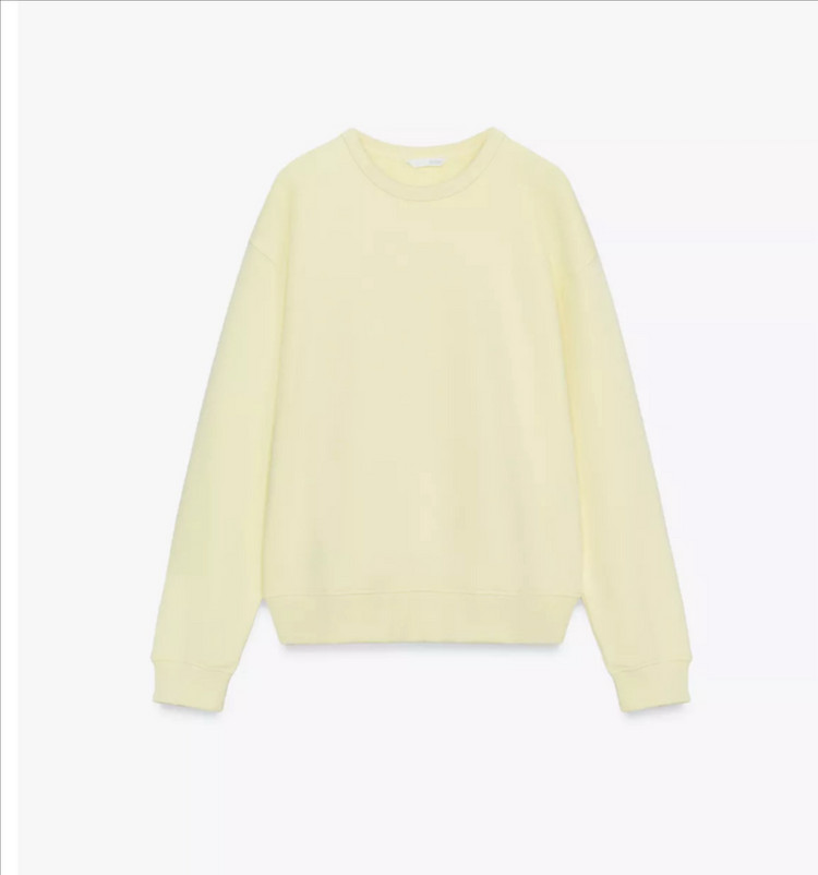 새상품) 자라 m 노랑 스웨트셔츠 맨투맨 코스 마시모두띠 한섬 비이커 랑방 구호 타임 닥스 빈폴 가니 스타일--1