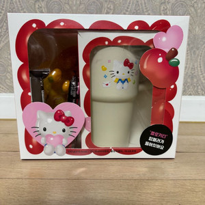 세븐일레븐 헬로키티 빨대 손잡이 텀블러 이미지