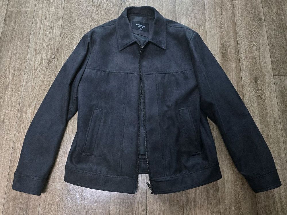 마인드브릿지 스웨이드 트러커 점퍼 다크그레이 팝니다--1