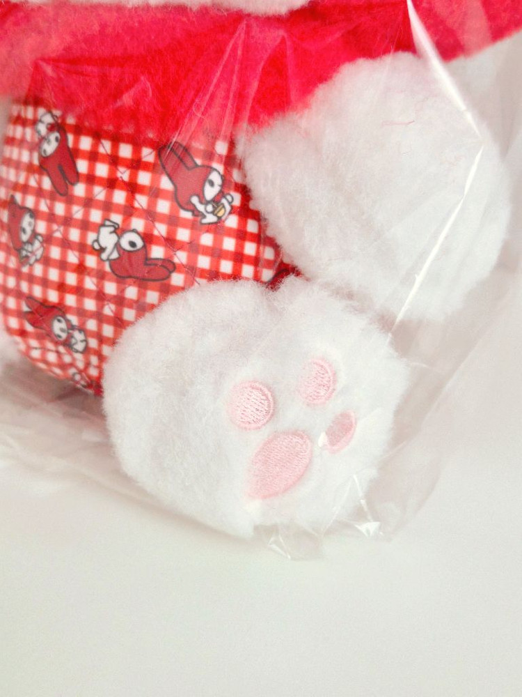 (정품/새상품) 빨간 마이멜로디 레트로 레드체크 인형 대형--2