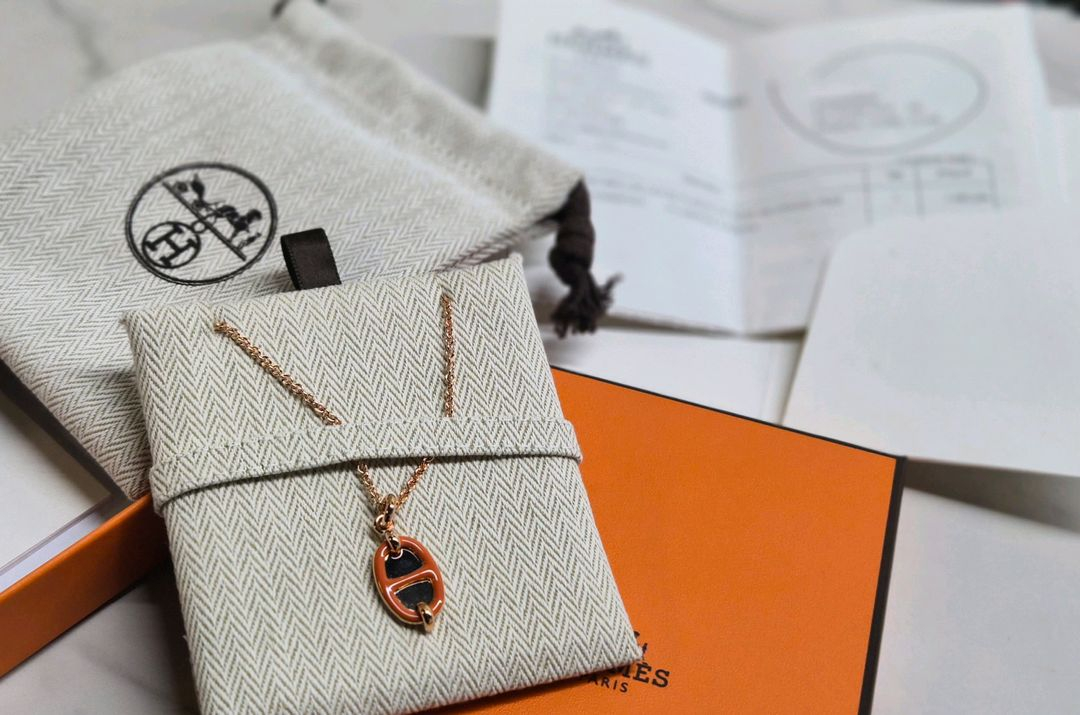 에르메스 미니 마일론 목걸이 팝니다--1