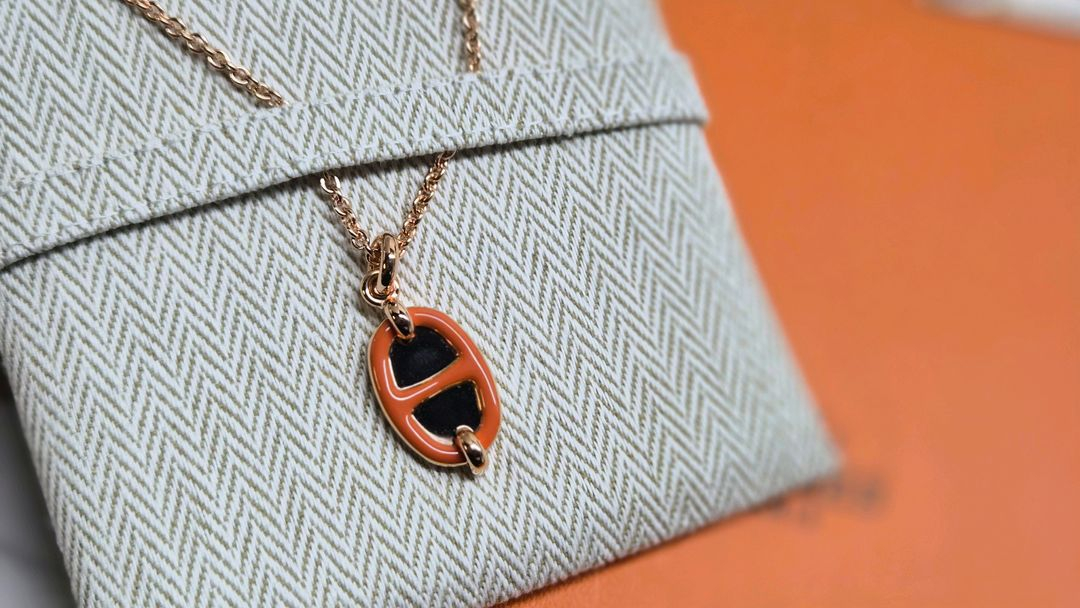 에르메스 미니 마일론 목걸이 팝니다--2