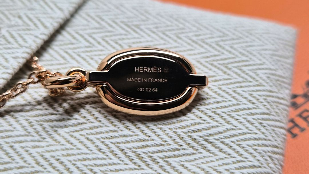 에르메스 미니 마일론 목걸이 팝니다--3