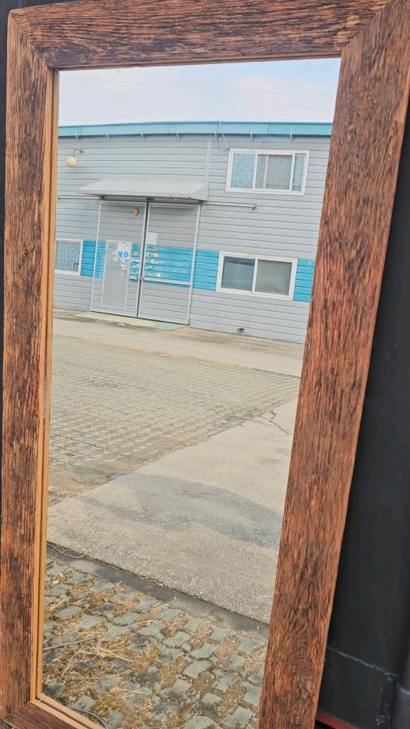 고재 원목 프레임 전신거울--1