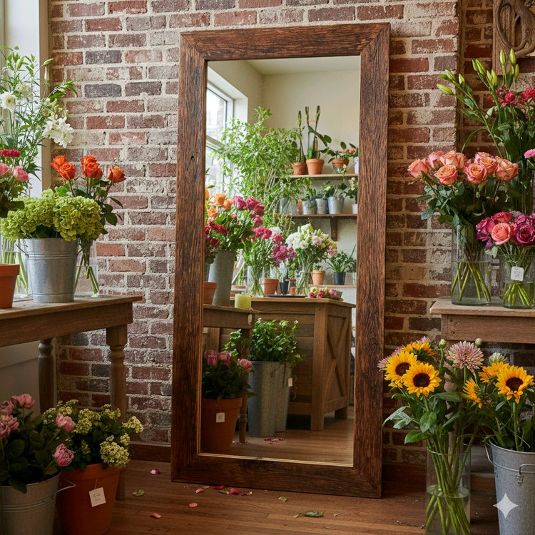 고재 원목 프레임 전신거울--6