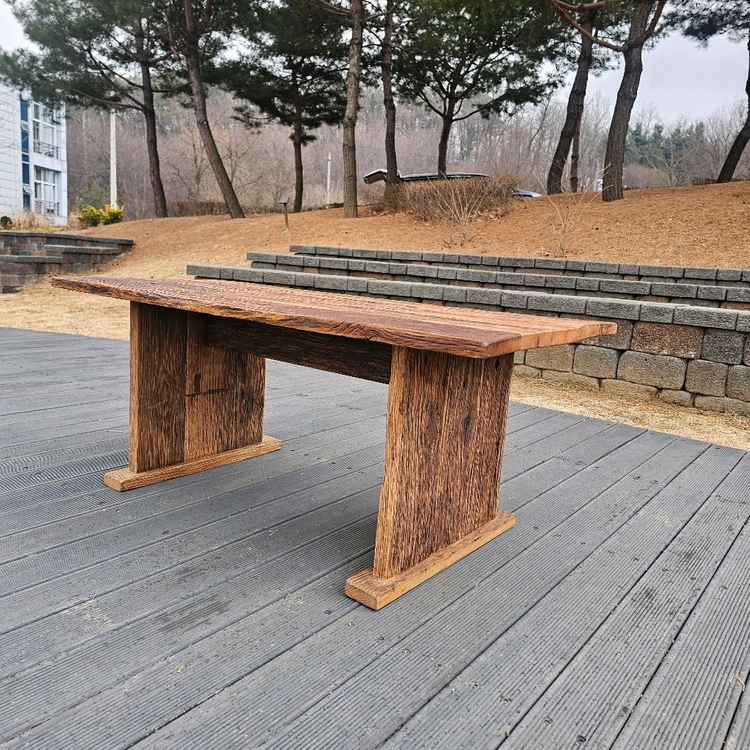 100년이상된 미국 산 올드오크 고재 커피테이블 이미지