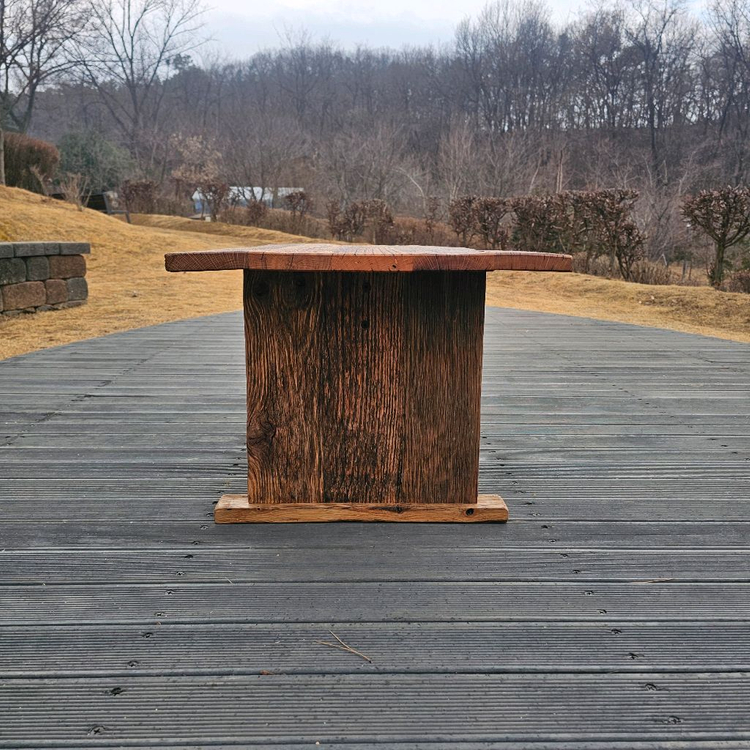 100년이상된 미국 산 올드오크 고재 커피테이블 이미지