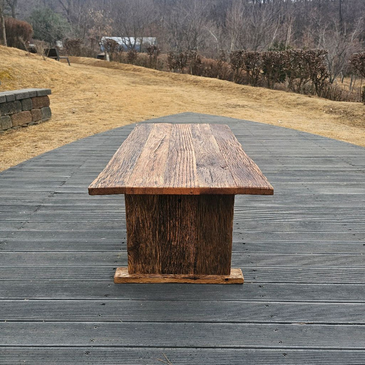 100년이상된 미국 산 올드오크 고재 커피테이블 이미지