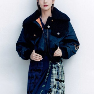 에고이스트 블랙 무스탕 믹스 항공점퍼