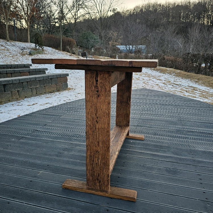 100년이상된 올드오크 고재테이블 작업테이블 책상 이미지