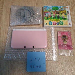 닌텐도 3ds xl 핑크 한국 정발 순정 튀동숲 포함 깨끗함