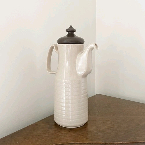 빈티지 미드센츄리 스톤웨어 세라믹 티팟--1