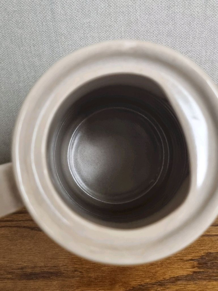 빈티지 미드센츄리 스톤웨어 세라믹 티팟--4