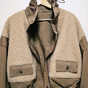 양면 여성점퍼 가오리핏 양털 후리스 자켓 / 리버시블자켓/새상품/모카브라운