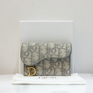 [명품다올동래] 디올 오블리크 새들 플랩 카드 지갑 S5611