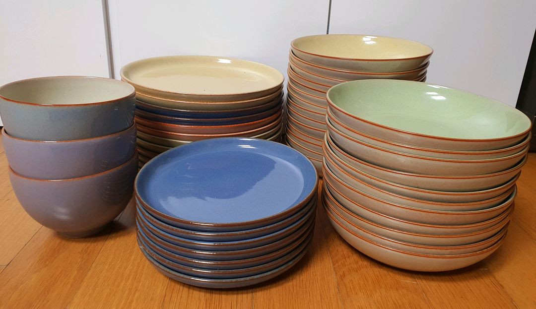 빈티지 영국정품 덴비 중.소접시와 파스타볼 개당값--1