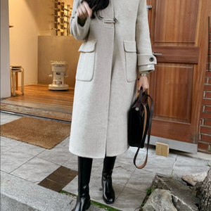 <새상품< 오트밀 핸드메이드코트 >