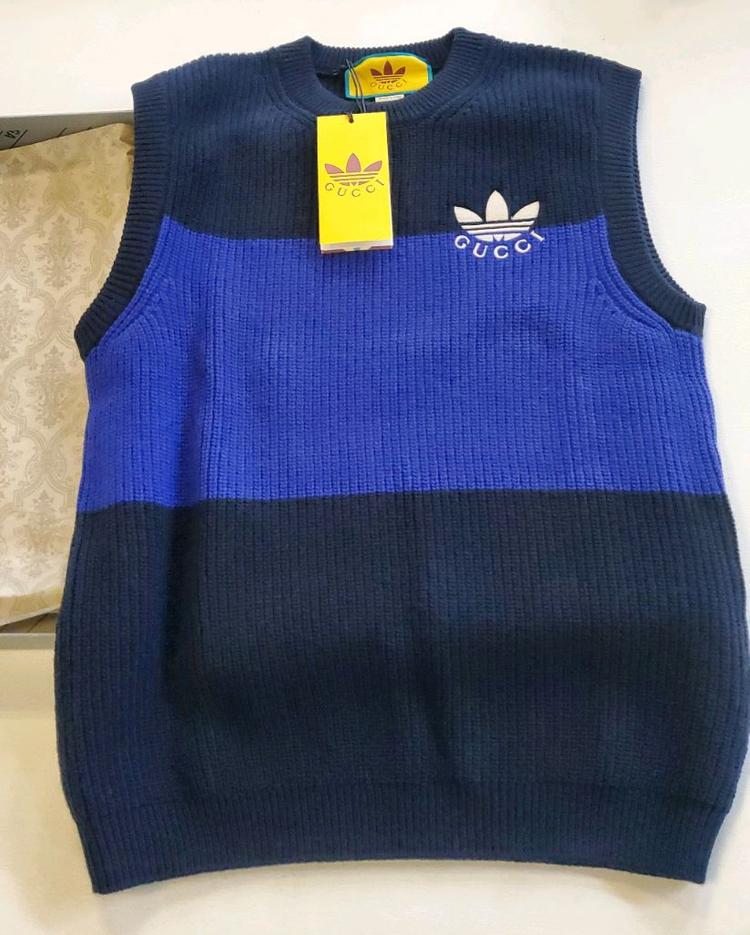 구찌 아디다스 니트 베스트 조끼 남녀공용--0