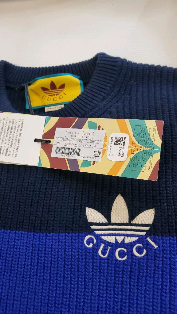 구찌 아디다스 니트 베스트 조끼 남녀공용--1