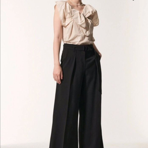 한섬 마인 mine 24ss 벨티드 와이드 팬츠 55