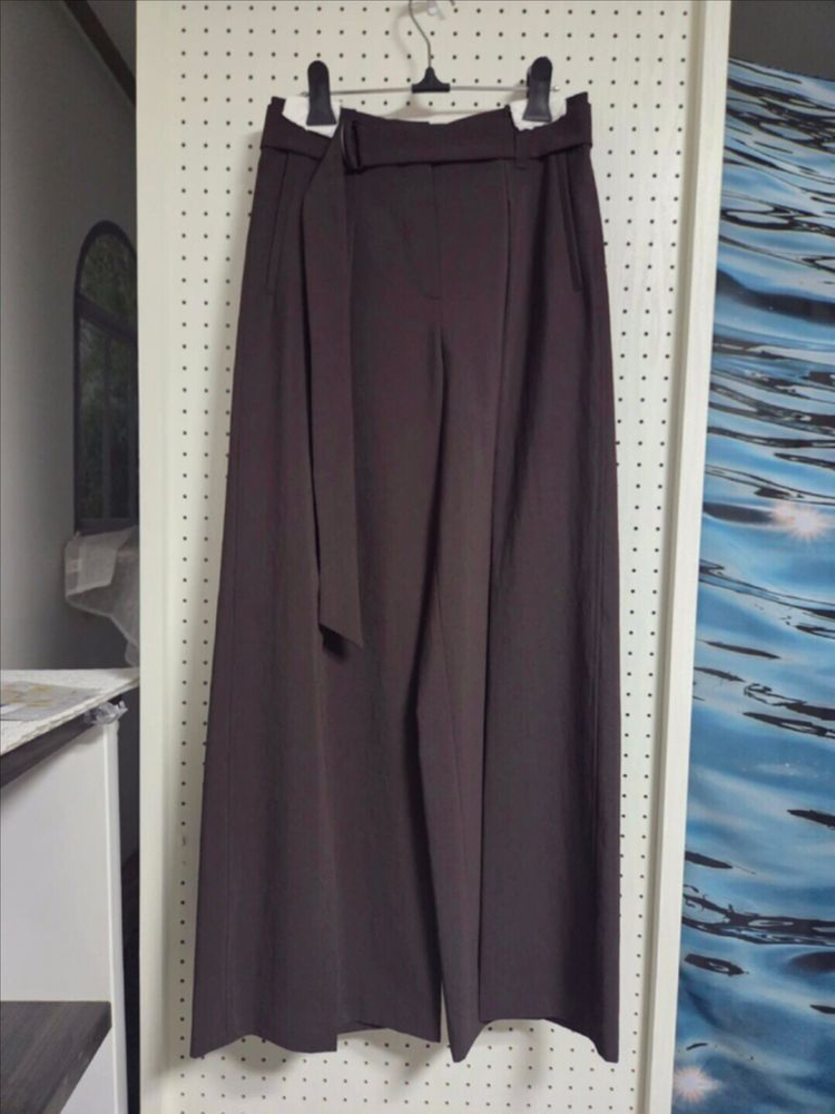 한섬 마인 mine 24ss 벨티드 와이드 팬츠 55--5