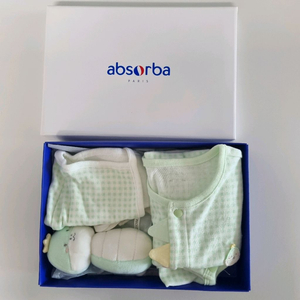 (새상품) 압소바 푸롱이 신생아 바디수트 선물세트