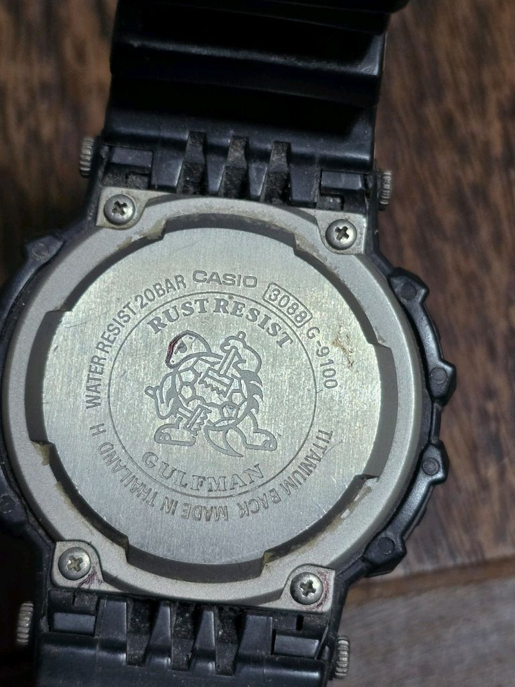 카시오 지샥 GULFMAN 블랙 G9100--5
