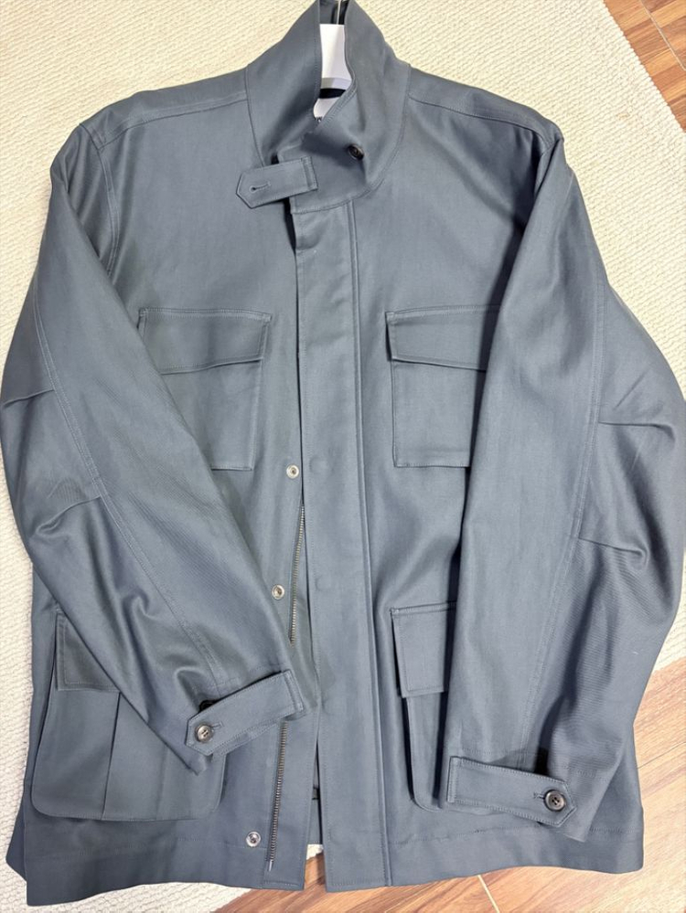 [M] 로우클래식 코튼사파리자켓(cotton safari jacket) 그레이시 블루 팝니다--11
