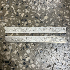 백동 문진 용 봉황 디자인 문진 한 쌍 서예도구 서예용 캘리그라피 이미지