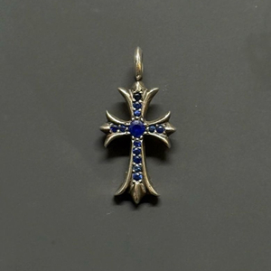 크롬하츠 타이니팻 블루 사파이어 풀파베 오리지널 + 롤체인