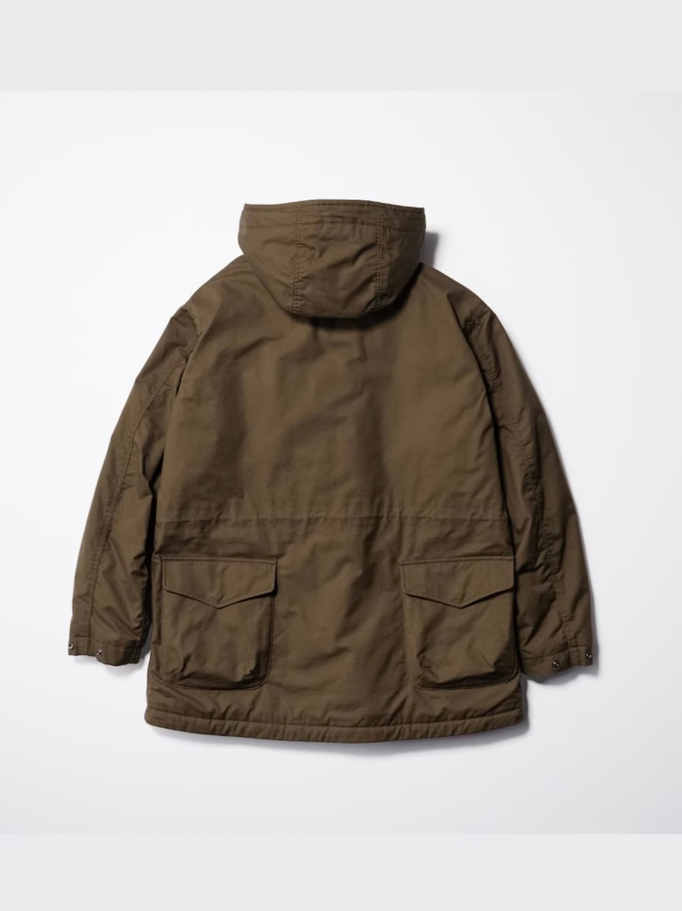 엔지니어드 가먼츠 X 유니클로 퍼프테크 유틸리티 자켓 브라운 XL--2