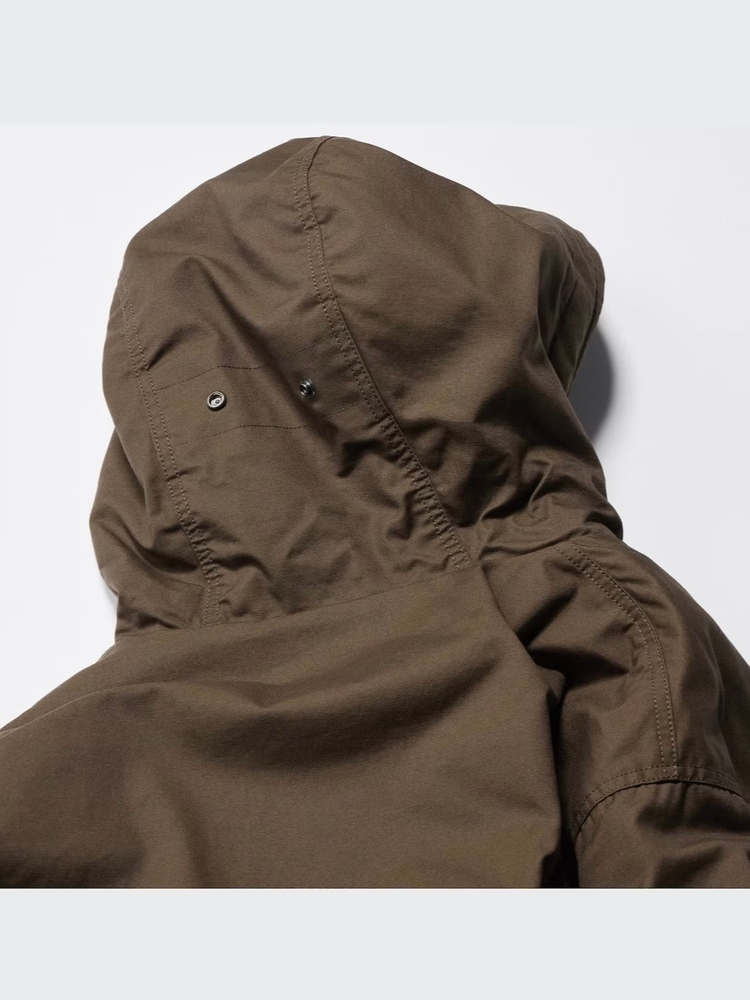 엔지니어드 가먼츠 X 유니클로 퍼프테크 유틸리티 자켓 브라운 XL--4