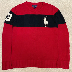 (정품) 폴로 신형 보이즈 레드 빅포니 니트 L 14-16세 이미지