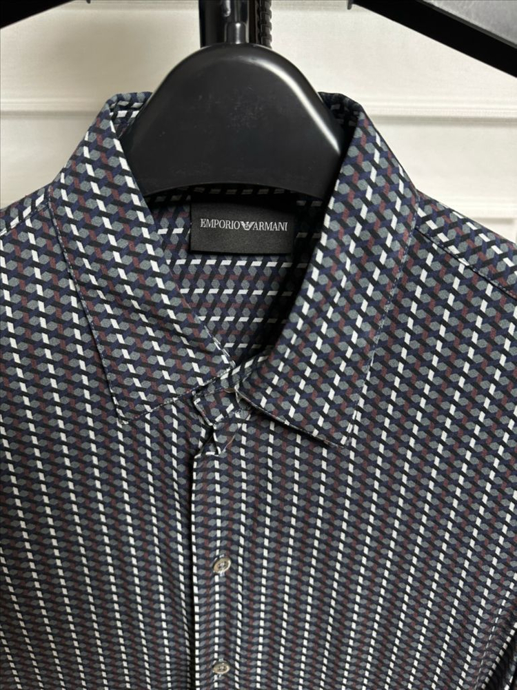 엠포리오아르마니 / 남성 패턴 레이온 셔츠 / M--1