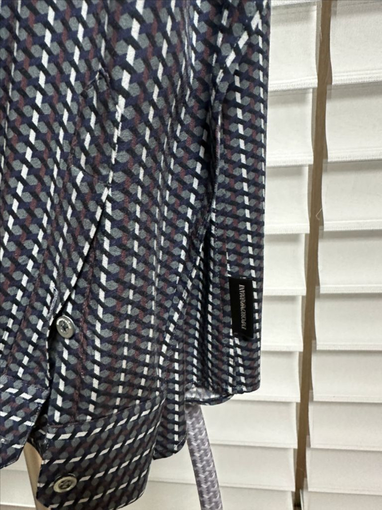 엠포리오아르마니 / 남성 패턴 레이온 셔츠 / M--2