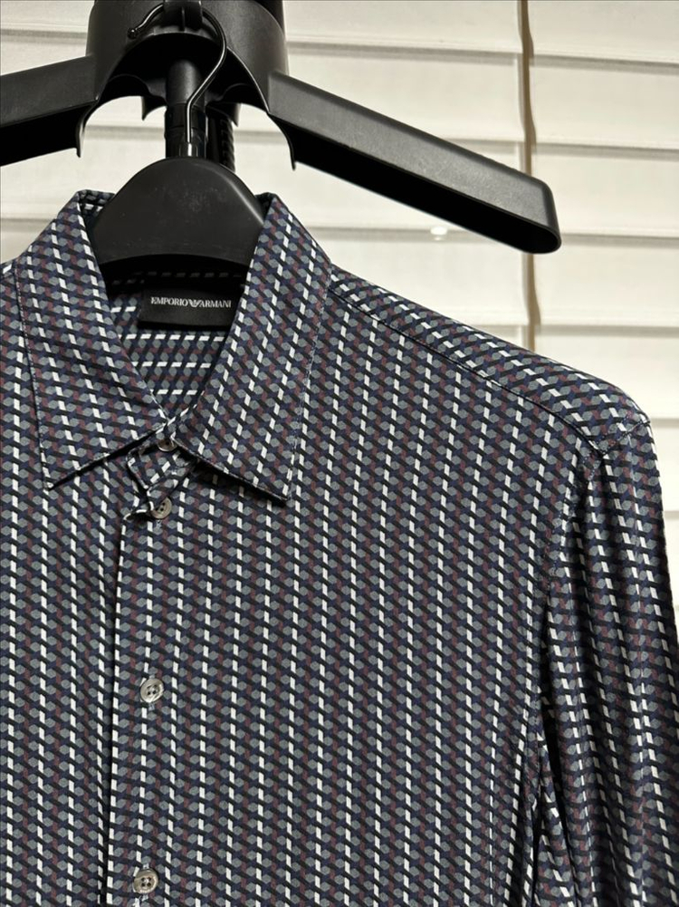 엠포리오아르마니 / 남성 패턴 레이온 셔츠 / M--5