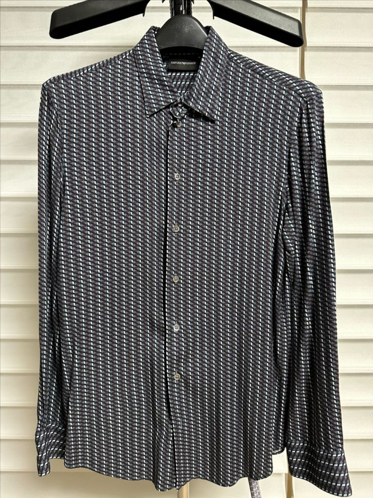 엠포리오아르마니 / 남성 패턴 레이온 셔츠 / M--6
