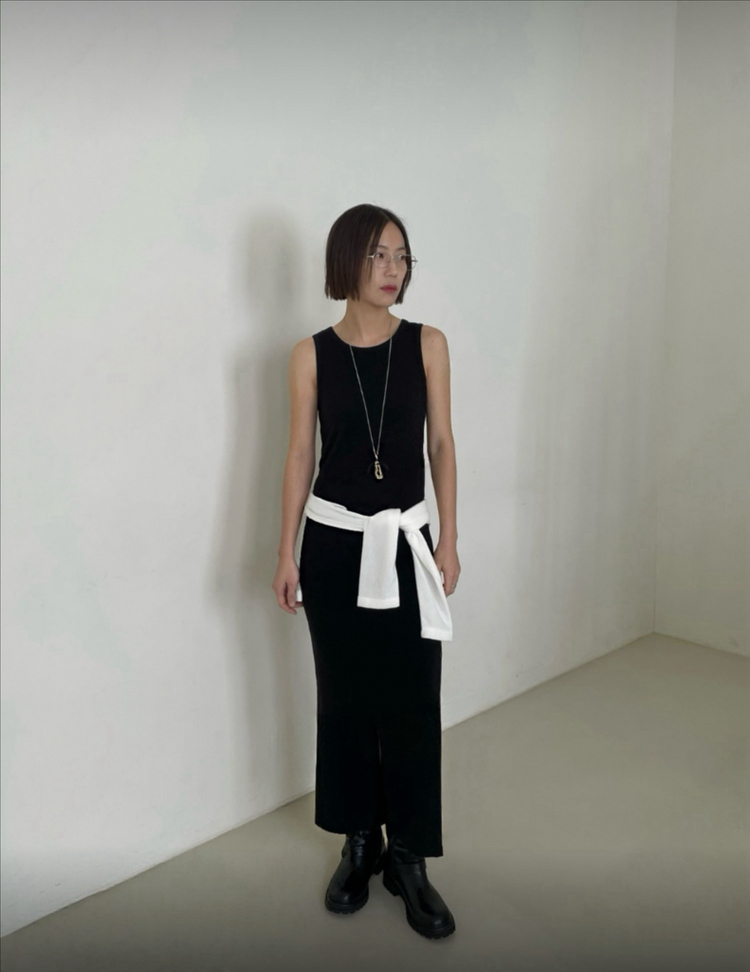 <새상품> 나시 레이어드 원피스 2color--8