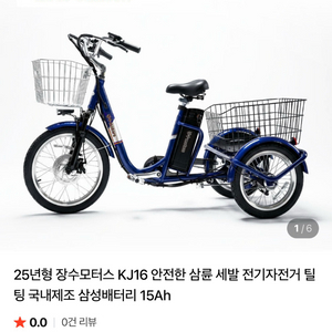 장수모터스 KJ-16 삼륜 전기자전거 이미지