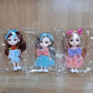 <새제품>관절인형 인형키링 3개세트/ 미니인형/ 구체관절인형