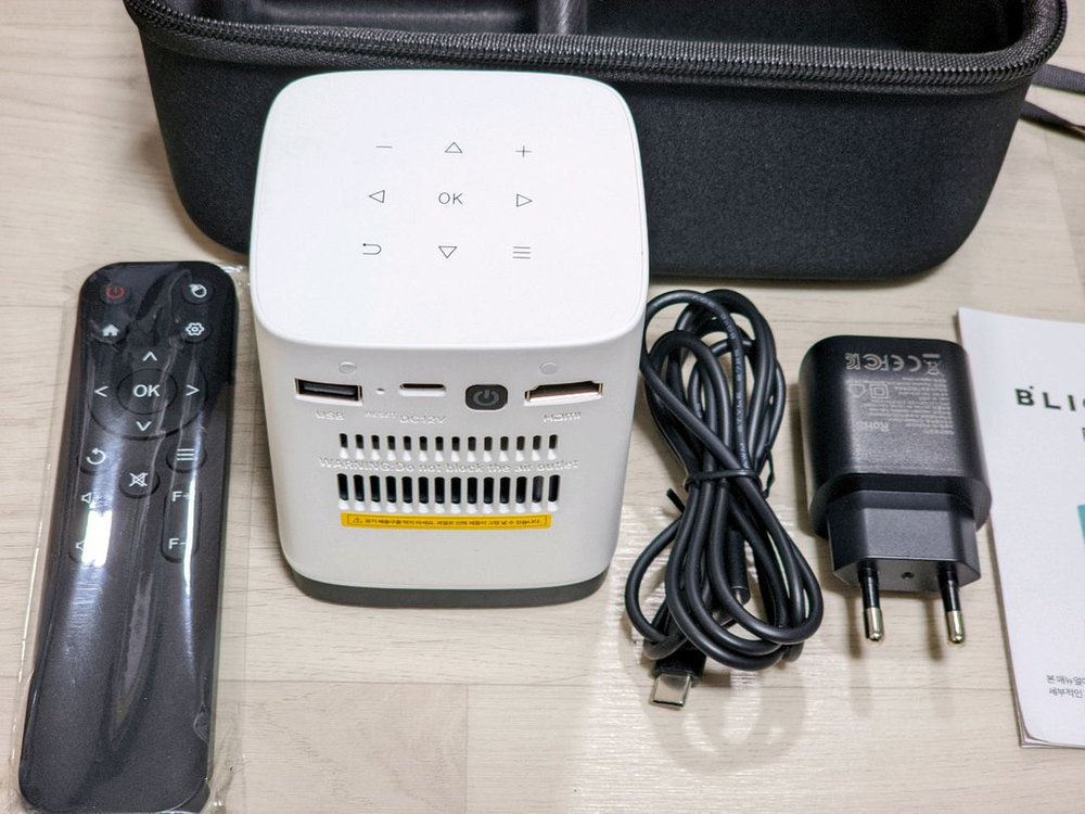 블릭 큐브 S 미니 포터블 빔프로젝터 세트 판매 스마트빔--6