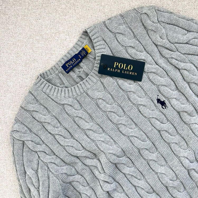 폴로 케이블 니트 코튼 스웨터--3
