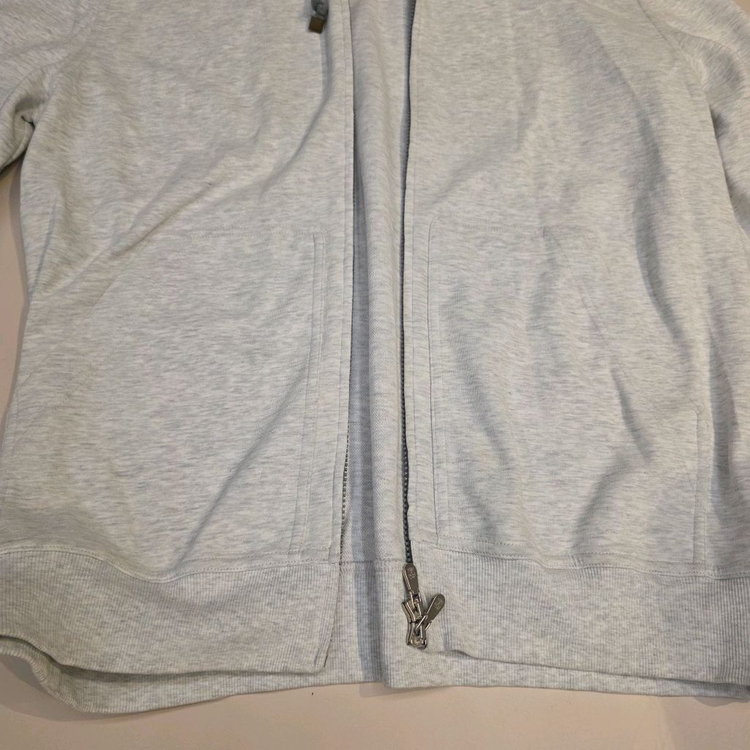 브루넬로 쿠치넬리 그레이 후드 집업--3